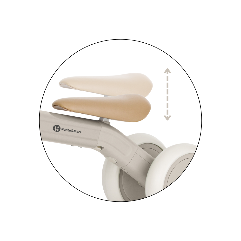 Petite&Mars Tříkolka multifunkční 3v1 Bingo Ivory White