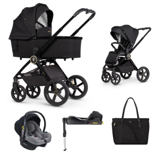 AKČNÍ SET Venicci Upline 2 All Black + autosedačka Avionaut Cosmo Smart Grey