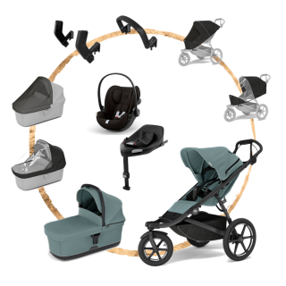 AKČNÍ SET KOMPLET Thule Urban Glide 3 Mid Blue s autosedačkou Cloud G