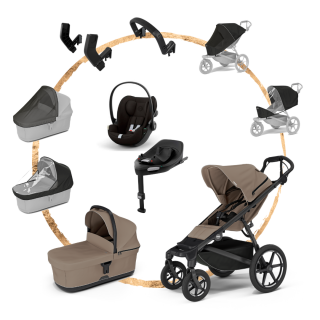 AKČNÍ SET KOMPLET Thule Urban Glide 4 Tinted Taupe s autosedačkou Cloud G