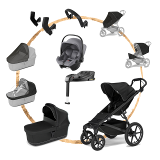 AKČNÍ SET KOMPLET Thule Urban Glide 4 Black s autosedačkou Britax Baby-Safe Core Grey