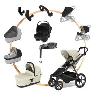 AKČNÍ SET KOMPLET Thule Urban Glide 4 Soft Beige s autosedačkou Britax Baby-Safe Core Black