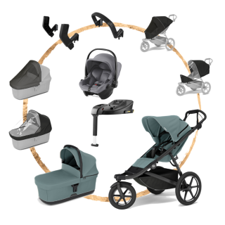 AKČNÍ SET KOMPLET Thule Urban Glide 3 Mid Blue s autosedačkou Britax Baby-Safe Core Grey
