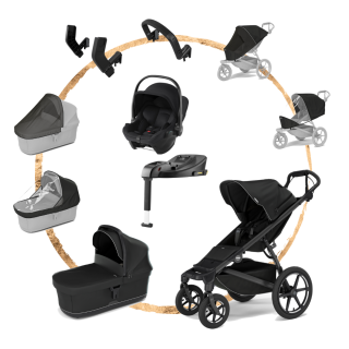 AKČNÍ SET KOMPLET Thule Urban Glide 4 Black s autosedačkou Britax Baby-Safe Core Black
