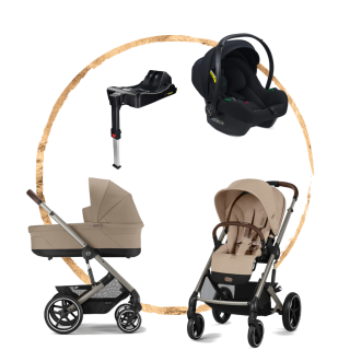 AKČNÍ SET Cybex Balios S Lux Almond Beige s autosedačkou Avionaut Cosmo Smart Black