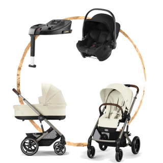 AKČNÍ SET Cybex Balios S Lux Seashell Beige s autosedačkou Britax Baby-Safe Core Black
