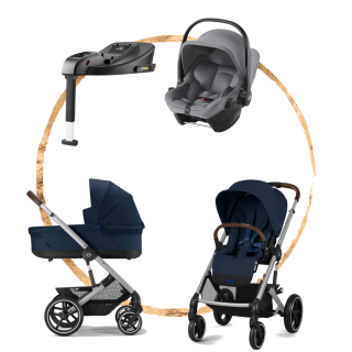 AKČNÍ SET Cybex Balios S Lux Ocean Blue s autosedačkou Britax Baby-Safe Core Grey