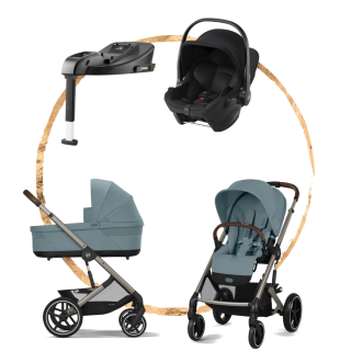AKČNÍ SET Cybex Balios S Lux Stormy Blue s autosedačkou Britax Baby-Safe Core Black