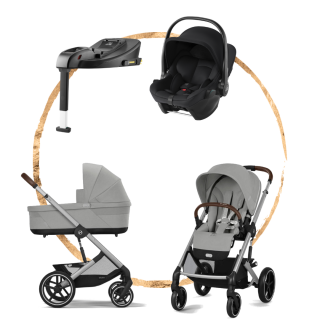 AKČNÍ SET Cybex Balios S Lux Stone Grey s autosedačkou Britax Baby-Safe Core Black