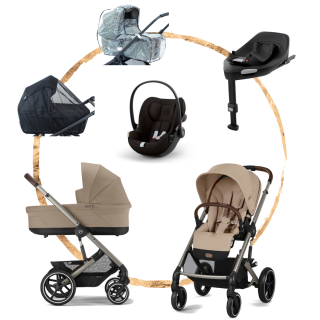 AKČNÍ SET Cybex Balios S Lux Almond Beige s autosedačkou Cloud G i-Size
