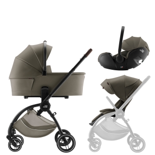 Set kočárek Rio + hluboká korba + autosedsačka Baby-Safe PRO Lux