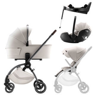 Set kočárek Rio + hluboká korba + autosedsačka Baby-Safe PRO Lux + Vario Base 5Z