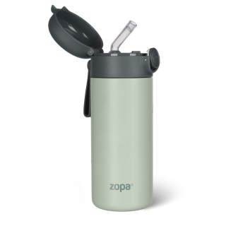 Zopa Termoska na tekutiny s brčkem a silikonovým držákem 350 ml
