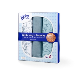 XKKO Dětské pleny z biobavlny XKKO Organic 70x70 Staré časy