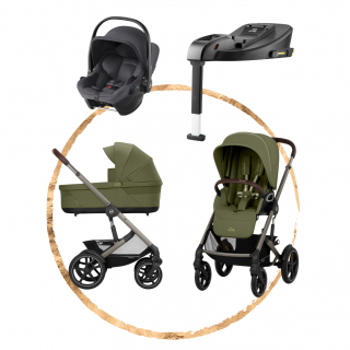 AKČNÍ SET Cybex Talos Lux Moss Green s autosedačkou Britax Baby-Safe Core Midnight Grey