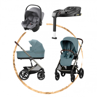 AKČNÍ SET Cybex Talos Lux Stormy Blue s autosedačkou Britax Baby-Safe Core Frost Grey