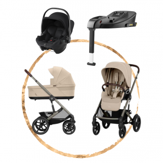 AKČNÍ SET Cybex Talos Lux Almond Beige s autosedačkou Britax Baby-Safe Core Black