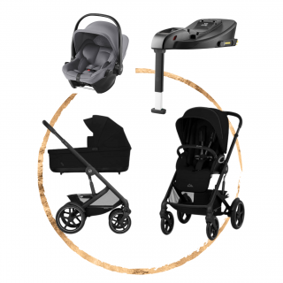 AKČNÍ SET Cybex Talos Lux Moon Black s autosedačkou Britax Baby-Safe Core Frost Grey