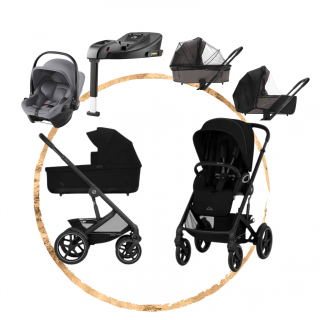 AKČNÍ SET Komplet Cybex Talos Lux Moon Black s autosedačkou Britax Baby-Safe Core Frost Grey