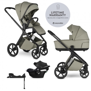 Kombinovaný kočárek Easywalker Zoey Sage Green + CBX Aton B2 i-Size + základna