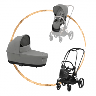 Kombinovaný kočárek Cybex Priam Matt Black Mirage Grey