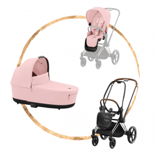Kombinovaný kočárek Cybex Priam Chrome Brown Peach Pink