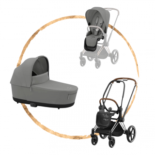Kombinovaný kočárek Cybex Priam Chrome Brown Mirage Grey