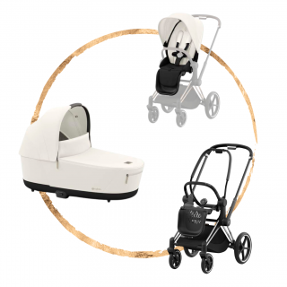Kombinovaný kočárek Cybex Priam Chrome Black Off White