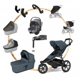 AKČNÍ SET KOMPLET Thule Urban Glide 3 Dark Slate s autosedačkou Britax Baby-Safe Core Grey