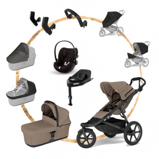 AKČNÍ SET KOMPLET Thule Urban Glide 3 Tinted Taupe s autosedačkou Cloud G