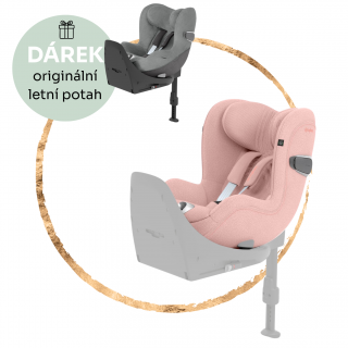 Autosedačka Cybex Sirona T i-Size Plus Peach Pink + letní potah jako DÁREK