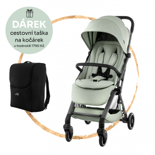 Cestovní kočárek Britax Römer Flylite Sage Green + cestovní taška jako DÁREK