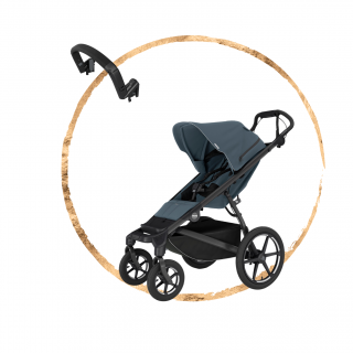 Sportovní kočárek Thule Urban Glide 4-wheel Dark Slate + madlo