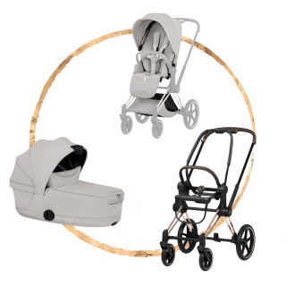 Kombinovaný kočárek Cybex Priam Style Rosegold City Grey