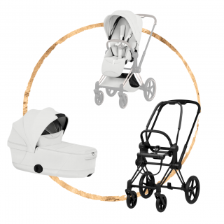 Kombinovaný kočárek Cybex Priam Style Matt Black Off White