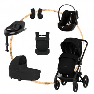 AKČNÍ SET M Cybex Talos S Lux Moon Black + nosítko Amya