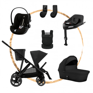 AKČNÍ SET M Cybex Gazelle S Moon Black + nosítko Amya