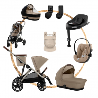 AKČNÍ SET XL Cybex Gazelle S Almond Beige + nosítko Amya