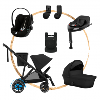 AKČNÍ SET M Cybex eGazelle S Moon Black + nosítko Amya