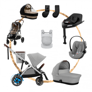 AKČNÍ SET XL Cybex eGazelle S Stone Grey + nosítko Amya