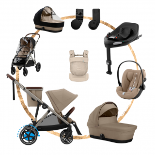 AKČNÍ SET XL Cybex eGazelle S Almond Beige + nosítko Amya