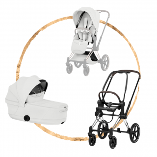 Kombinovaný kočárek Cybex Priam Style Chrome Off White