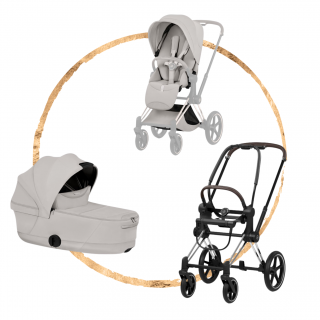 Kombinovaný kočárek Cybex Priam Style Chrome City Grey