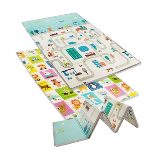 Zopa multifunkční pěnová skládací podložka oboustranná 180 x 200 cm Dino