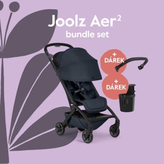 Sportovní kočárek Joolz Aer2 Dark Navy Blue + madlo + držák pití