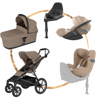 AKČNÍ SET Thule Urban Glide 4 Tinted Taupe + set autosedaček Cybex T-Line Cozy Beige