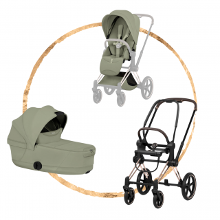 Kombinovaný kočárek Cybex Priam 2026 Style Rosegold Sage Green