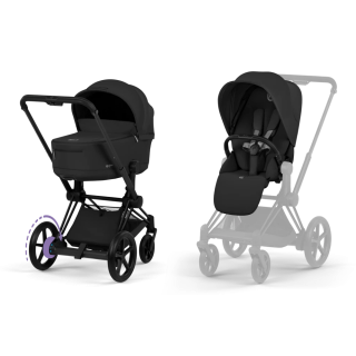 Kombinovaný kočárek Cybex ePriam 2026 Comfort Matt Black Sepia Black
