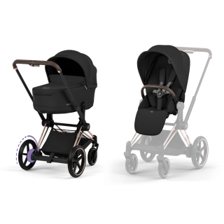 Kombinovaný kočárek Cybex ePriam 2026 Comfort Rosegold Sepia Black
