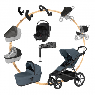 AKČNÍ SET KOMPLET Thule Urban Glide 4 Dark Slate s autosedačkou Britax Baby-Safe Core Black